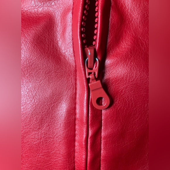 White Stag Red Vintage Leather Jacket - Picture 6 of 7